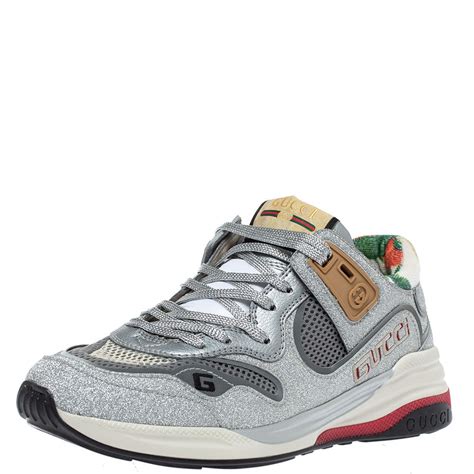 gucci silver sneaker|silver Gucci sneakers women's.